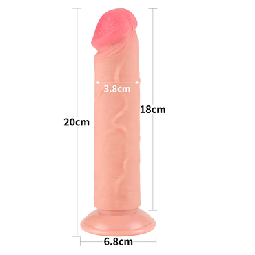 Silicona Médica Doble Capa Realismo 8 Pulgadas Núcleo Firme by LOVETOY