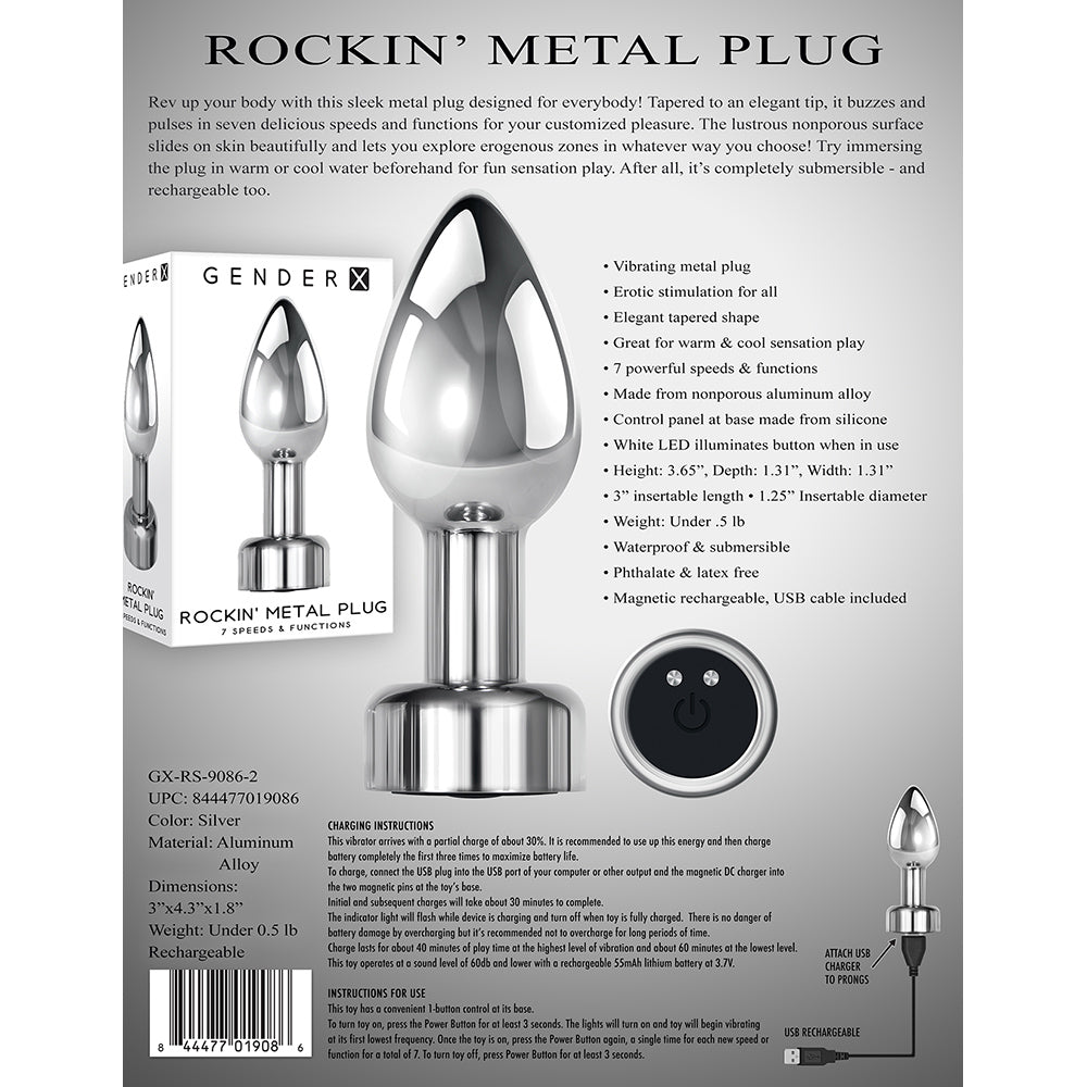 Plug Anal Metálico Rokin Gender X