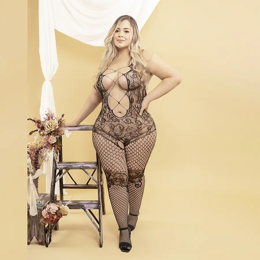 Venus Enterizo De Poliamida Con Encaje Elastano Y Escote by SENSUAL LOVE