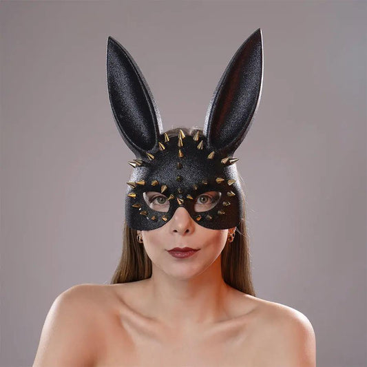 Máscara Bunny Gotham, Orejas De Conejo, Detalles Dorados, Negro by SENSUAL LOVE