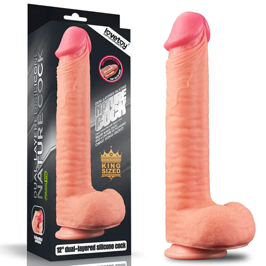 Love Toy King Juguete Sexual De Silicona Doble Capa Y Base De Ventosa by SEXSHOPLAMORE