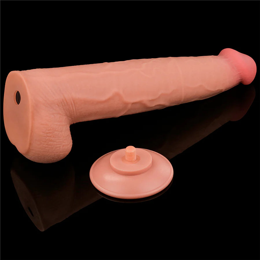 34.29CM'' King Sized Sliding Skin Dual Layer Dong Flesh