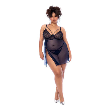 Babydoll Con Varilla Poliamida Elastano Aberturas Laterales by SEXSHOPLAMORE