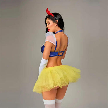 Disfraz Snow White 4 Piezas Para Mujer Poliéster Elastano Con Diadema by CEREZA LINGERIE