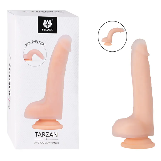 Tarzan Silicona Realista Con Ventosa Fija Largo 19,5 cm by SHANDE
