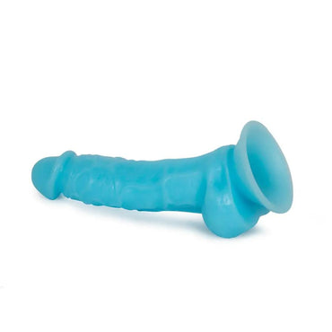 Accesorio Íntimo de Silicona Blanco Azul Luminoso en Oscuridad 18 cm by BESEXY