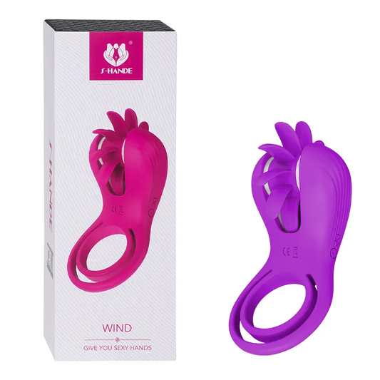 Wind Purple Anillo De Silicona Texturizado Para Estimulación En Extremo by SHANDE