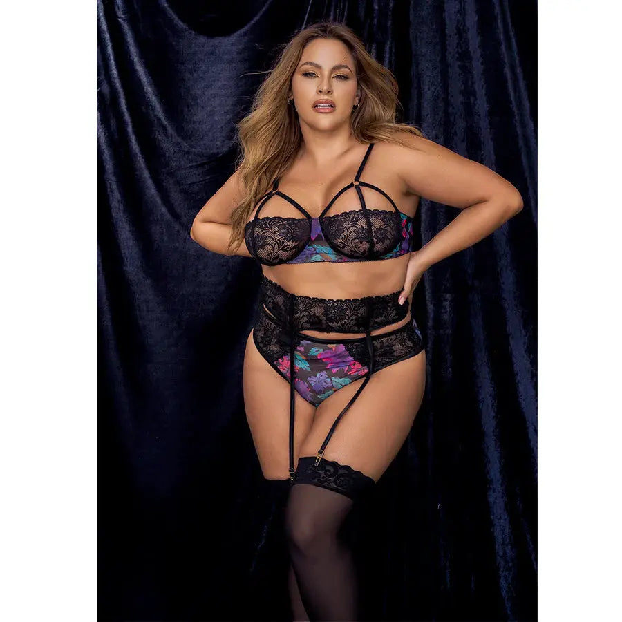 Babydoll Convertible 2 En 1 Negro Estampado Poliéster Elastano y Poliamida by SEXSHOPLAMORE