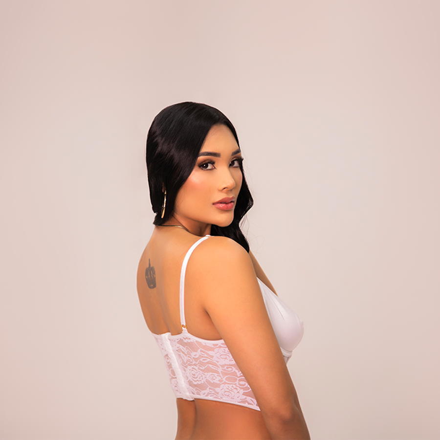 Pretty Angel Bralette de Poliéster para Disfraz Exterior by CEREZA LINGERIE