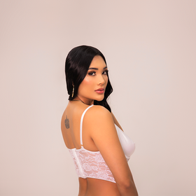 Pretty Angel Bralette de Poliéster para Disfraz Exterior by CEREZA LINGERIE