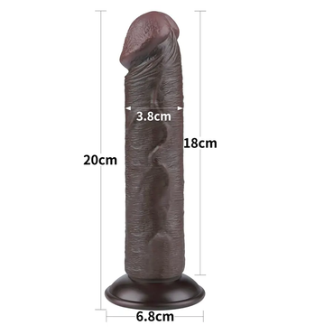 Realista de 20 cm con Doble Capa y Núcleo Firme Textura Suave by LOVETOY
