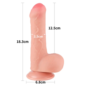 Dispositivo Realista 7 Pulgadas En Silicona Doble Capa Base De Succión by LOVETOY