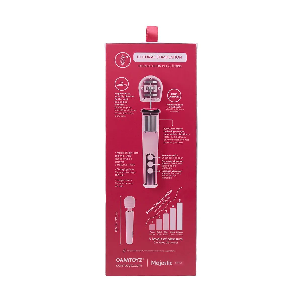 Intense vibrador Wand con App Camtoyz by SEXSHOPLAMORE