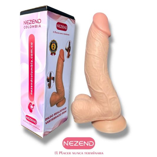 DILDO REALISTA PIEL TESTICULOS CHUPA THOR