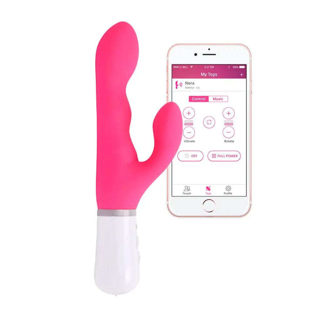 Lovense Nora Silicona Bluetooth Estimulación Doble by lamoresex