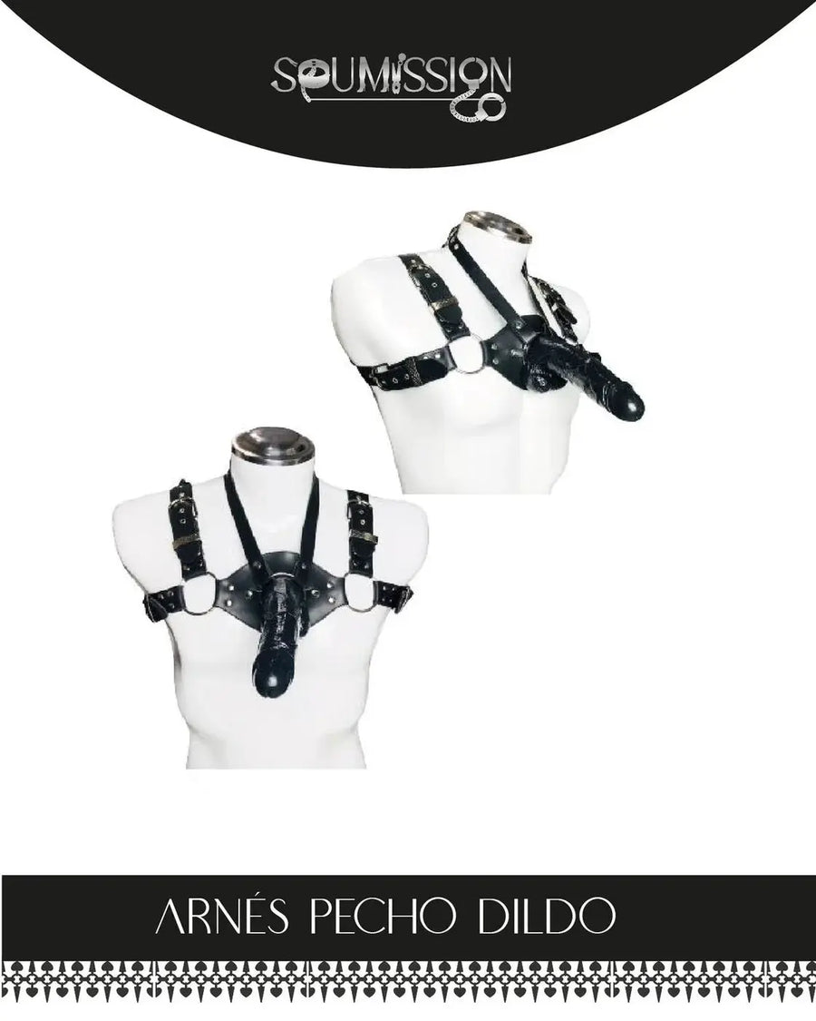 Arnés de Pecho con Inserto Largo 18 cm Correas Regulables by lamoresex