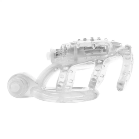Anillo Estimulante Transparente de Silicona con Extensión y Doble Bala by CHISA