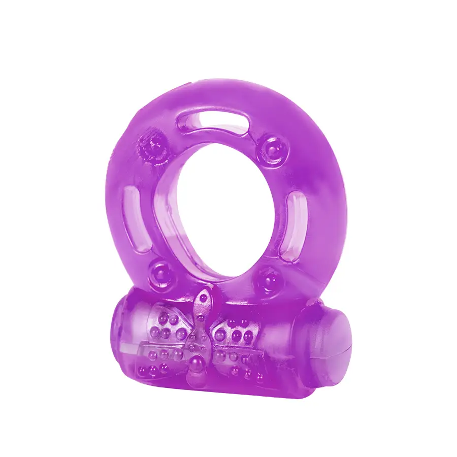 Anillo Vibrador De Silicona Médica Con Apretado Y Vibración by BLACK POWER