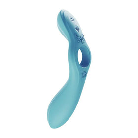 Jessica Set Masajeador De Lujo Silicona Azul Royal Con Control Remoto by ZALO