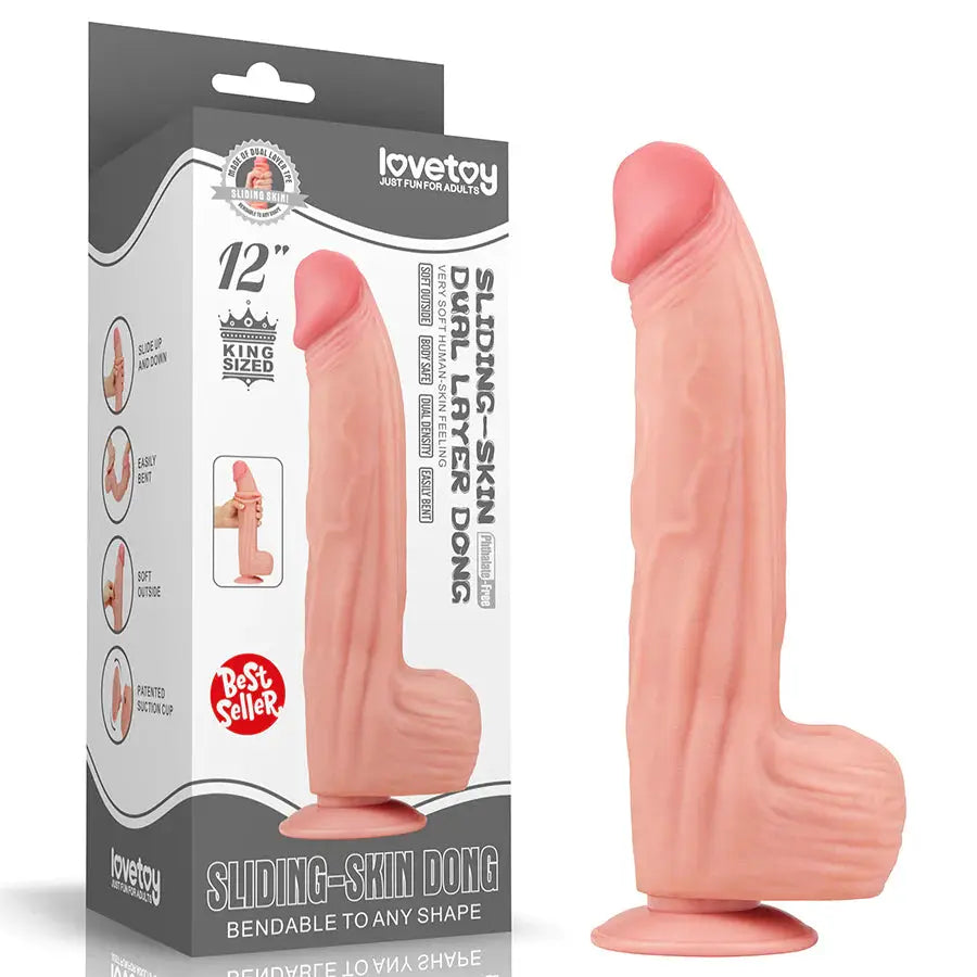 Dispositivo De Placer 31 Cm Con Piel Deslizante Doble Capa Ventosa by SEXSHOPLAMORE