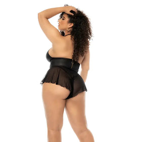 Babydoll Con Tanga Metálico, Poliéster Y Poliamida Elastano by SEXSHOPLAMORE