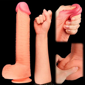 Love Toy King Juguete Sexual De Silicona Doble Capa Y Base De Ventosa by SEXSHOPLAMORE