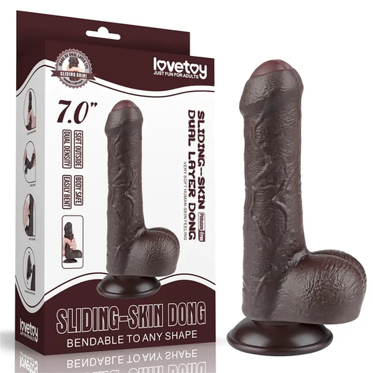 Silicona Doble Capa Realista 7 Pulgadas Con Base De Succión by LOVETOY