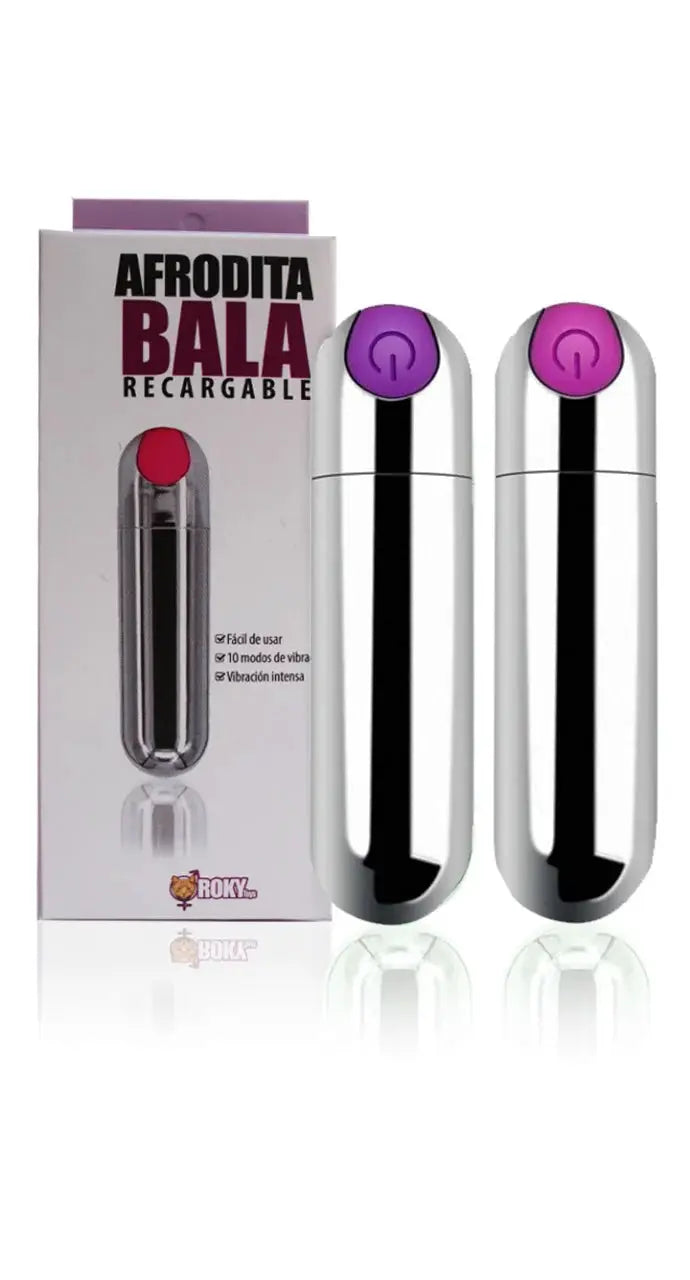 Bala Recargable Afrodita De Silicona Con 10 Modos De Vibración by lamoresex