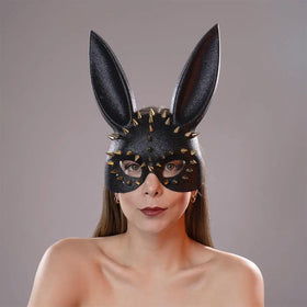 Máscara Bunny Gotham, Orejas De Conejo, Detalles Dorados, Negro by SENSUAL LOVE