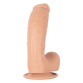 Dispositivo De Silicona Médico Realista Semi Curvo Con Base Ventosa 20 Cm by BESEXY