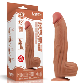 Dispositivo Anatómico 12 Pulgadas Piel Deslizante Doble Capa Ventosa by LOVETOY