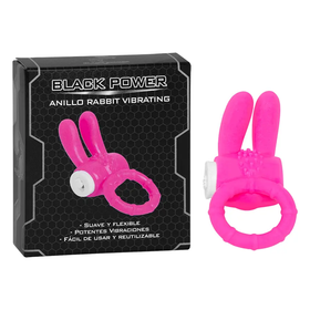Anillo De Silicona Médica Con Vibración Forma Conejo by BLACK POWER