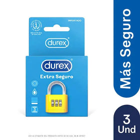 Durex Condones Extra Seguro Látex Grueso Con Lubricación Silicona by lamoresex