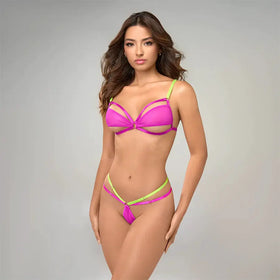 Electra Set Lencería Mujer Multicolor Conjunto Confortable Y Versátil by SEXSHOPLAMORE