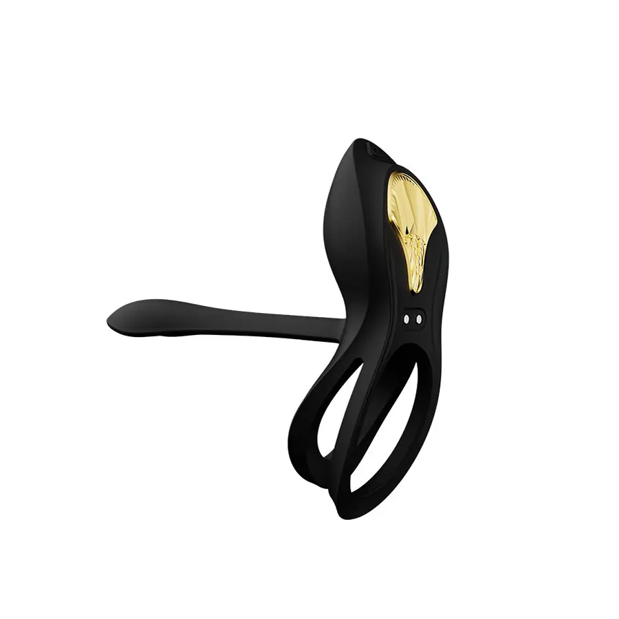 ZALO Bayek Anillo Vibrador De Silicona Obsidian Black 8 Modos by ZALO