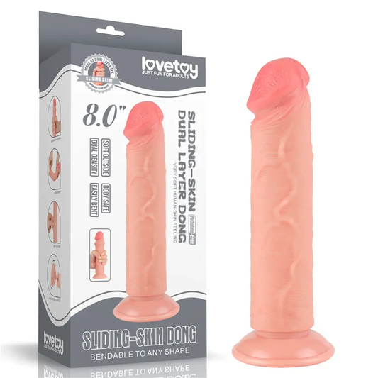Silicona Médica Doble Capa Realismo 8 Pulgadas Núcleo Firme by LOVETOY