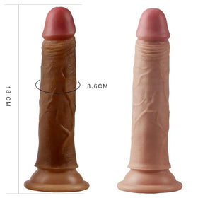 Dispositivo De Silicona 18 Cm Doble Capa Base De Succión by LOVETOY