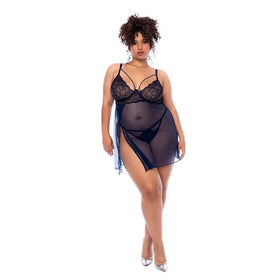 Babydoll Con Varilla Poliamida Elastano Aberturas Laterales by SEXSHOPLAMORE