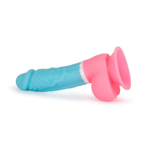 Sman Silicona Azul Juguete Íntimo Con Ventosa Brilla En Oscuridad by BESEXY