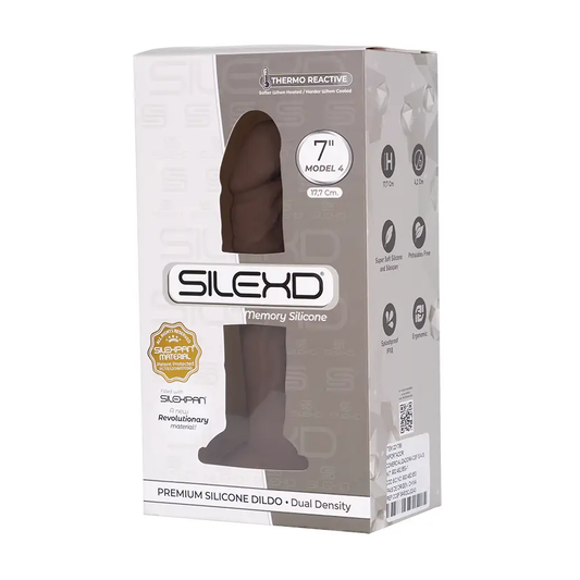 Silexd Inserto Realista 7 Pulgadas Marrón Silicona Calor Frío by SILEXD