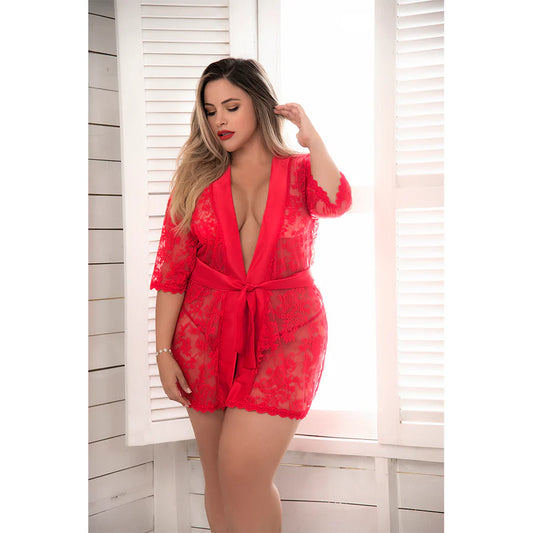 Lace Robe with Matching G-String Ver más deMAPA