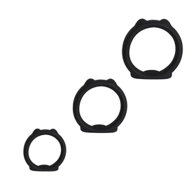 Little Cats Anillos Flexibles de Silicona Tres Diámetros Ajuste Seguro by BLACK POWER