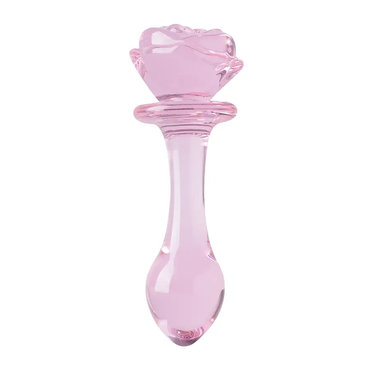 Dispositivo De Cristal Con Rosa En La Base Textura Lisa by SEXGLASS