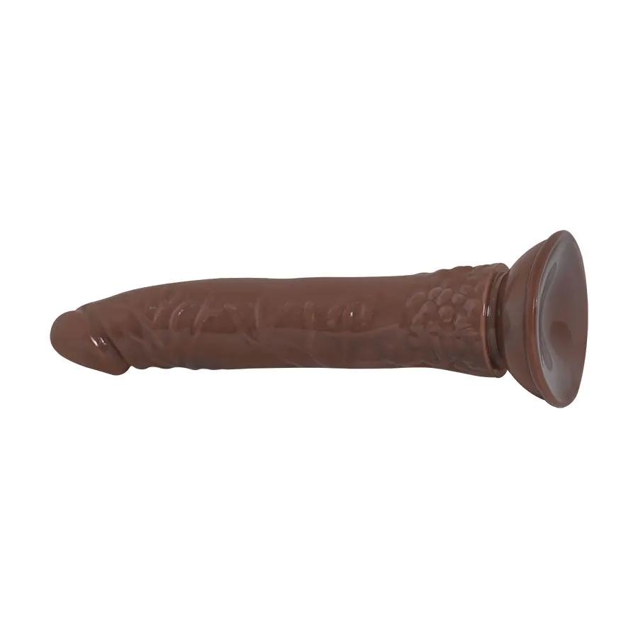 Dispositivo Realista Marrón De Caucho Textura Suave 20 cm Insertable by KISSME LOVE