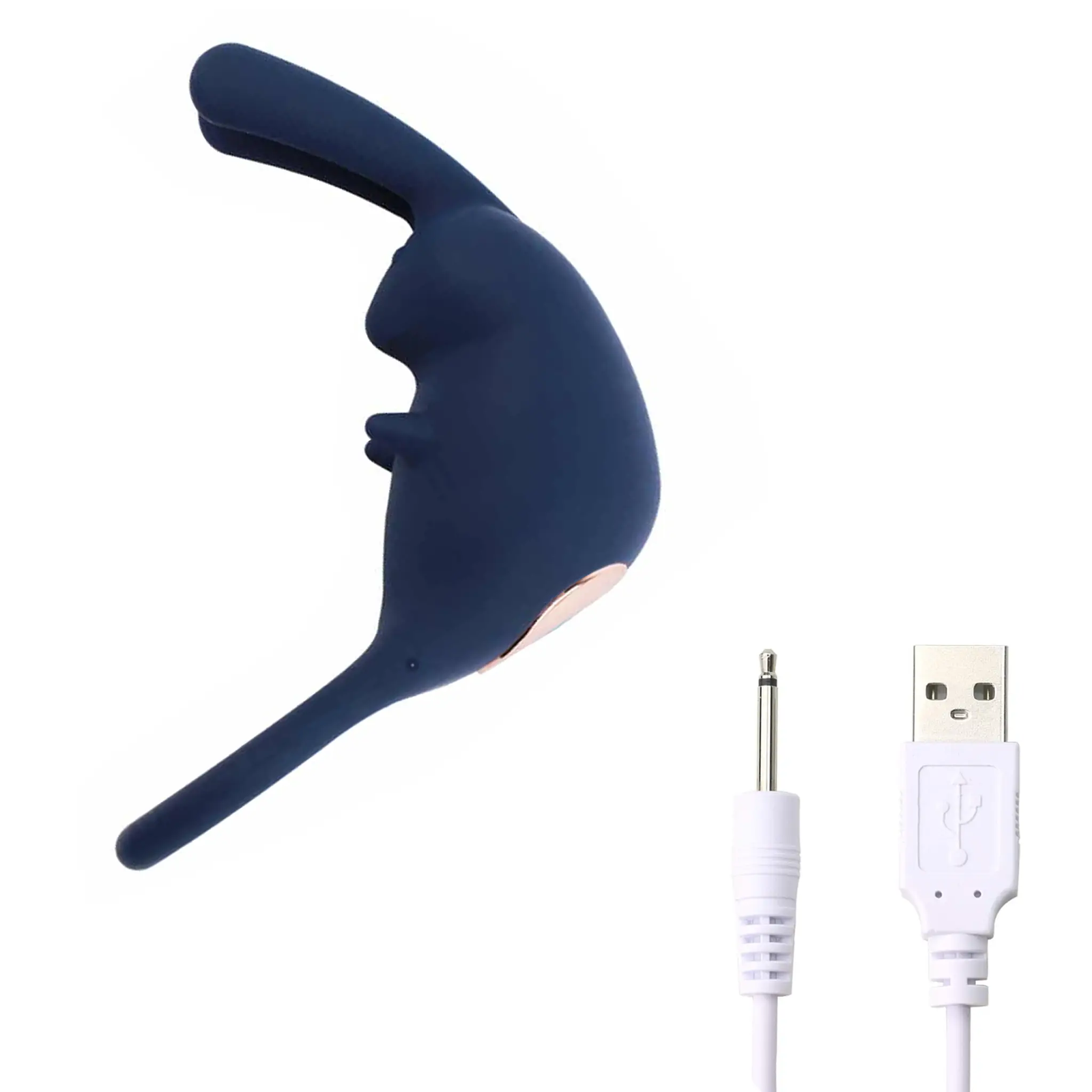 Anillo Vibrador Silicona Con 8 Funciones Conejo Azul by CHISA