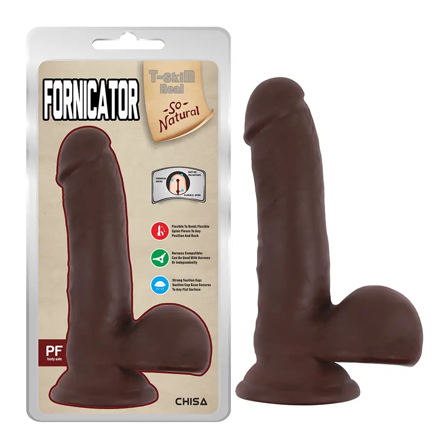 Fornicator Realista De TPE Con Ventosa Base 19 Cm Textura Suave by CHISA
