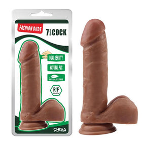 Fashion Dude Estimulador Realista En PVC Natural 19.5 Cm Base Ventosa by CHISA