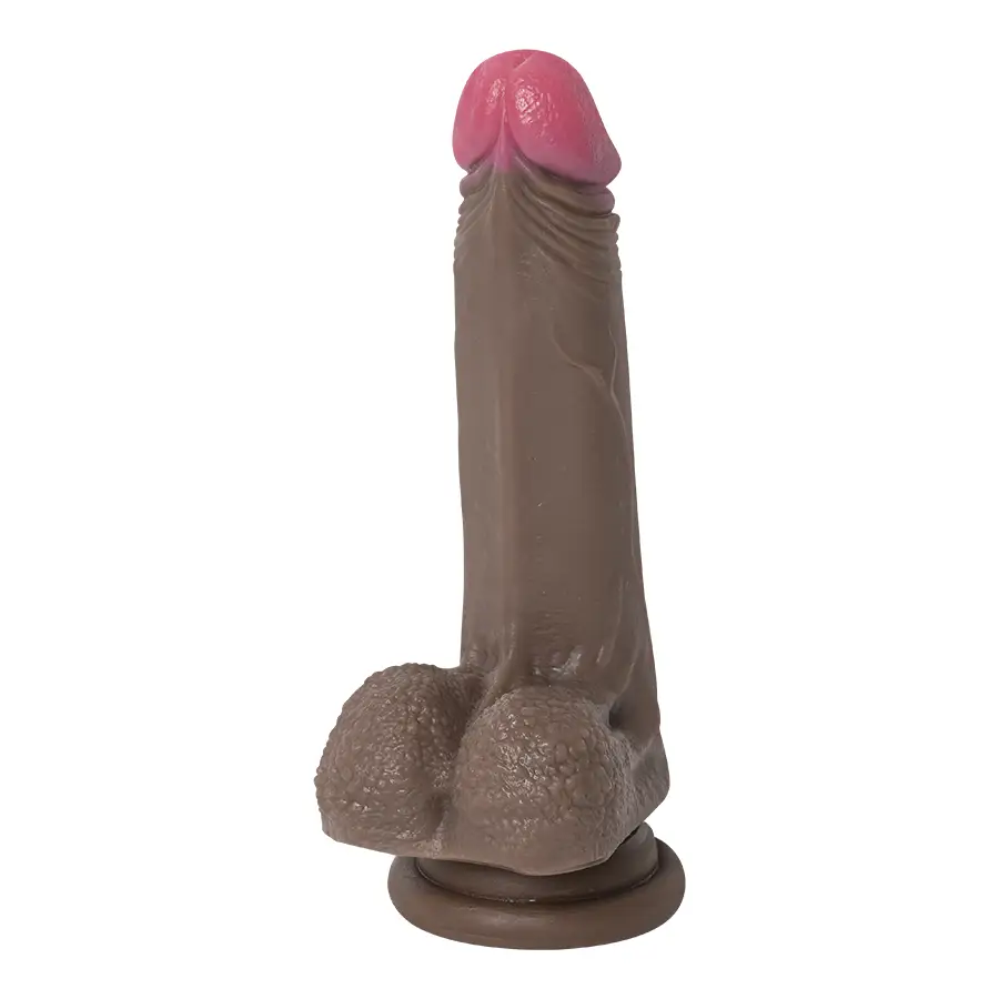 Uriel Color Chocolate Realista De Silicona Con Ventosa by ELFO