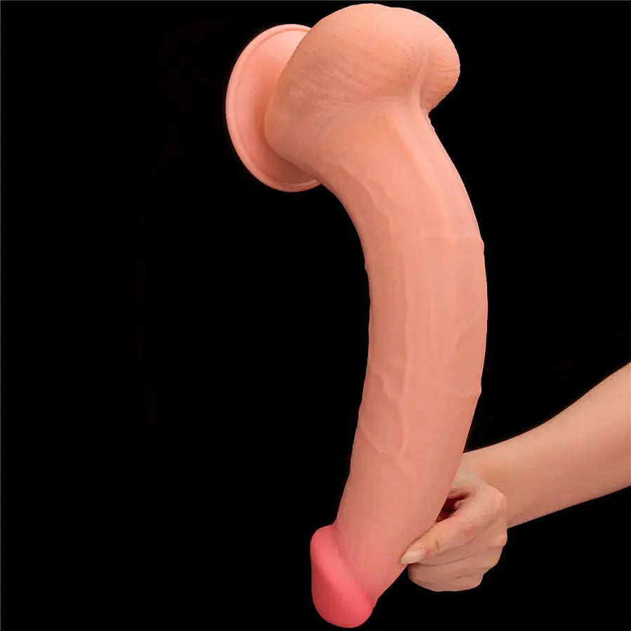 King Size Doble Densidad Con Piel Deslizante Y Ventosa by SEXSHOPLAMORE
