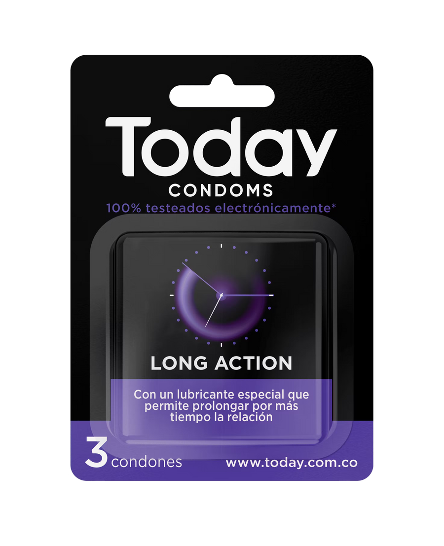 Today Látex Condones Acción Prolongada Lubricados X3 by lamoresex
